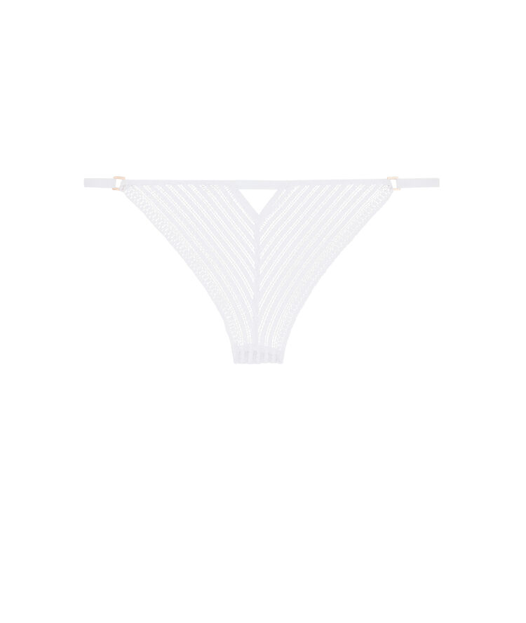 Tanga en dentelle cultiz blanc.