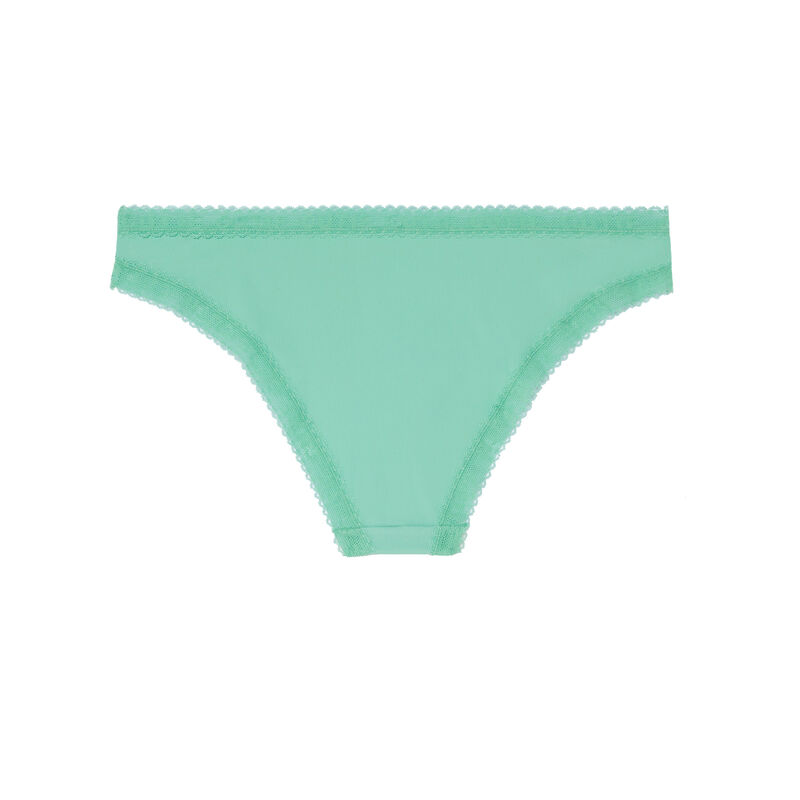 culotte en microfibre et détails dentelle - vert culotte en microfibre et détails dentelle - vert;