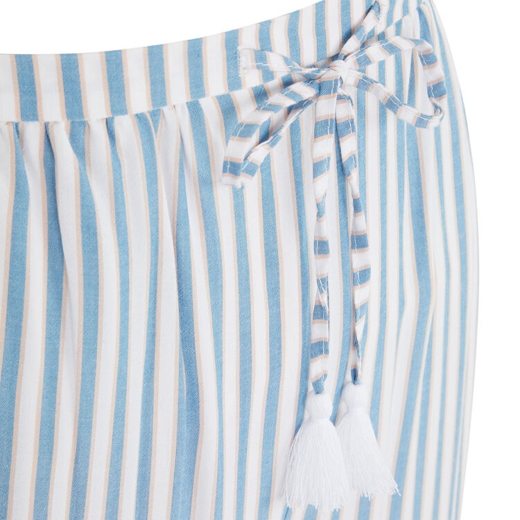 Pantalon fluide à rayures bluerayiz blanc.