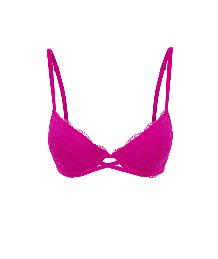 Soutien-gorge push-up en dentelle everydayiz fuschia.