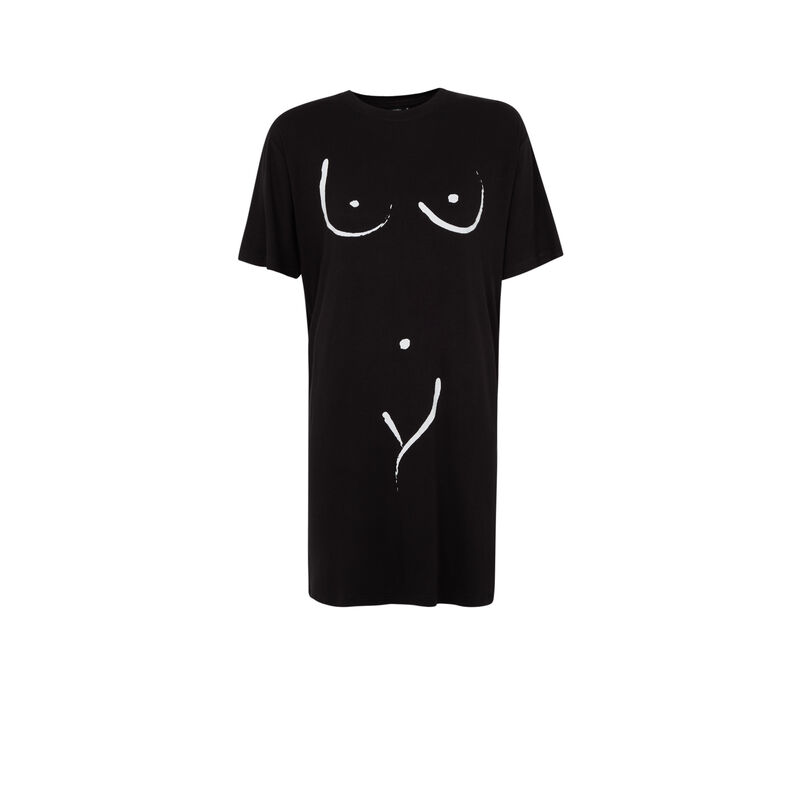 robe à manches courtes - noir robe à manches courtes - noir ;