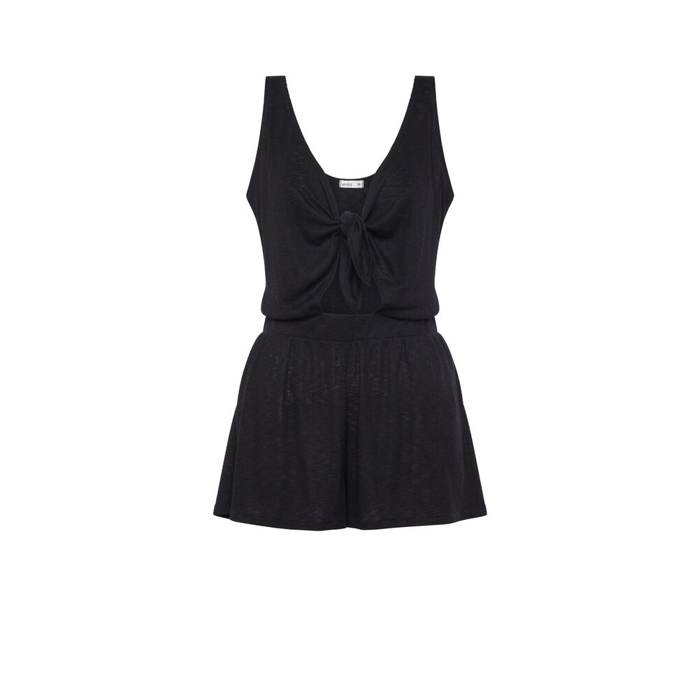 Combishort noué devant - noir noir.