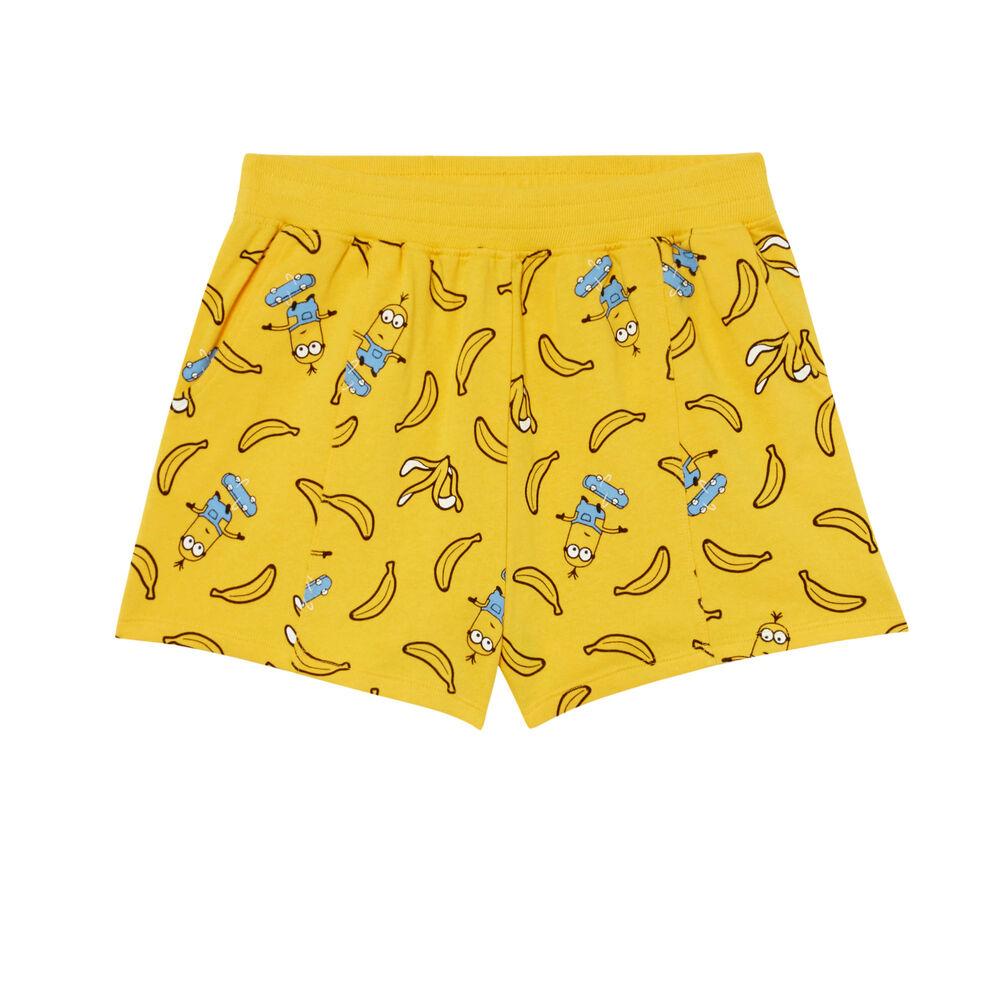 Short les minions à motifs bananes - jaune jaune.
