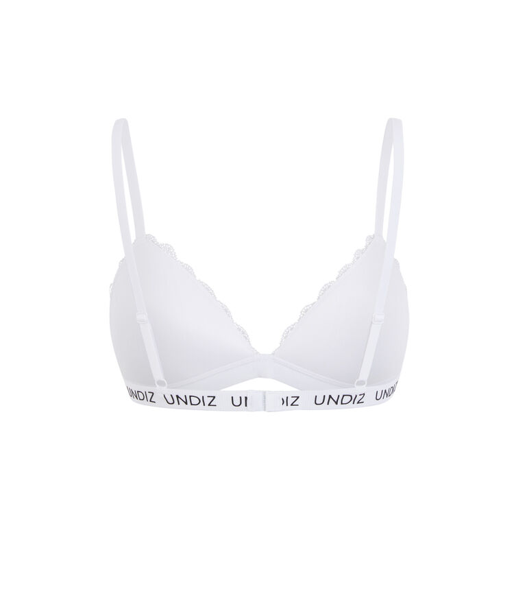 Soutien-gorge triangle coqué dentelle secretiz laciz blanc.