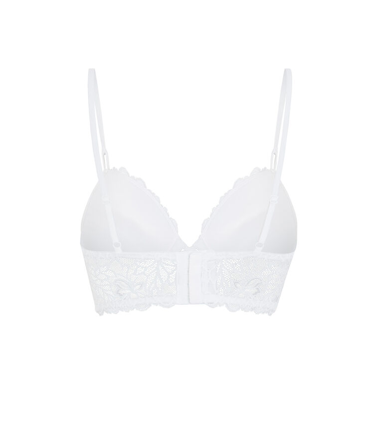 Soutien-gorge push en dentelle - blanc blanc.
