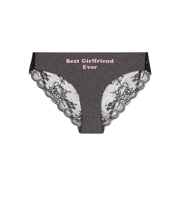 Culotte à message engbestmeufiz gris.