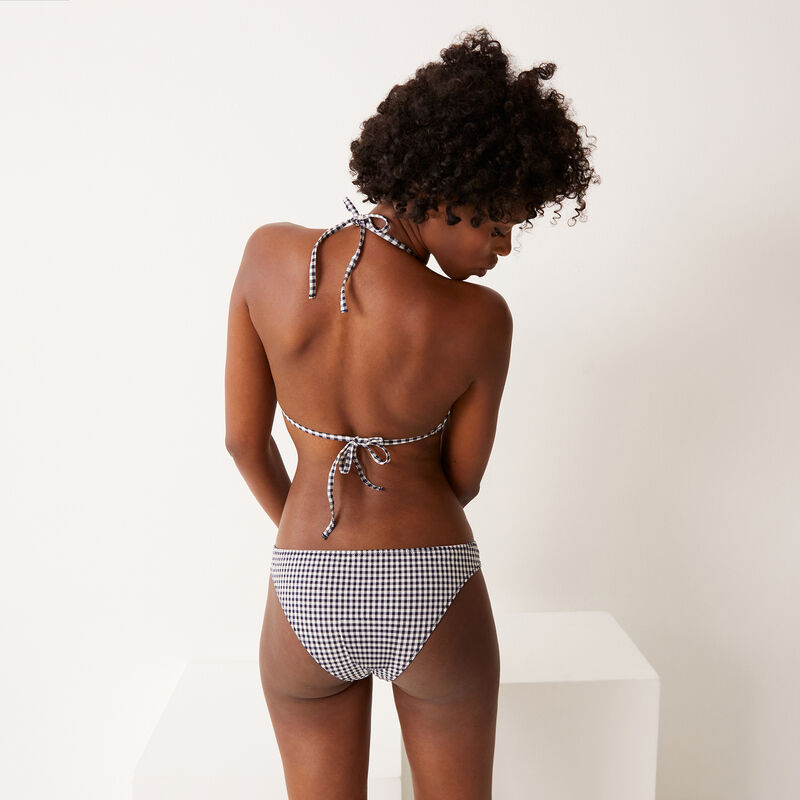 bas de maillot à motif vichy - bleu bas de maillot à motif vichy - bleu;