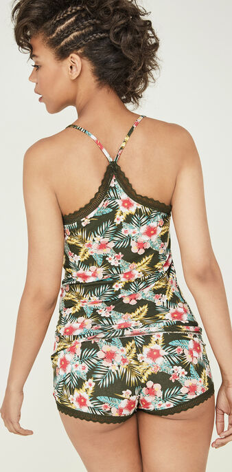 Top kaki tropicaliz green.