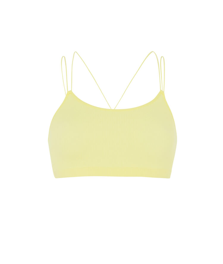 Soutien-gorge brassière sans armatures - jaune jaune.