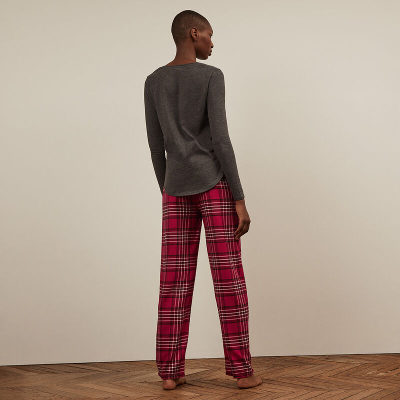 Pantalon à carreaux - rouge Pantalon à carreaux - rouge;