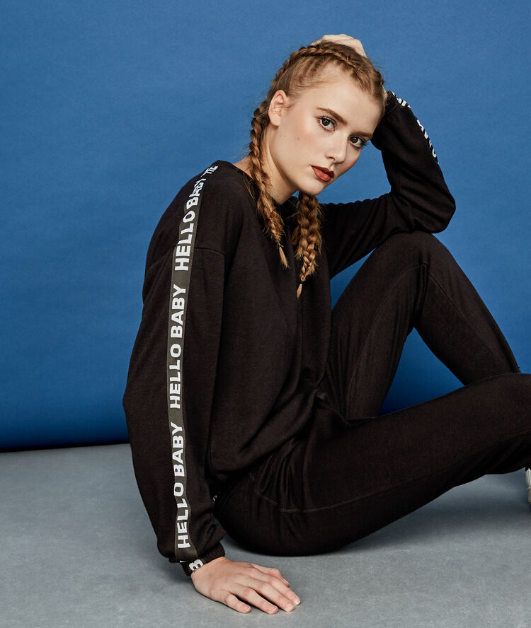 Sweat noir hellobabiz black.
