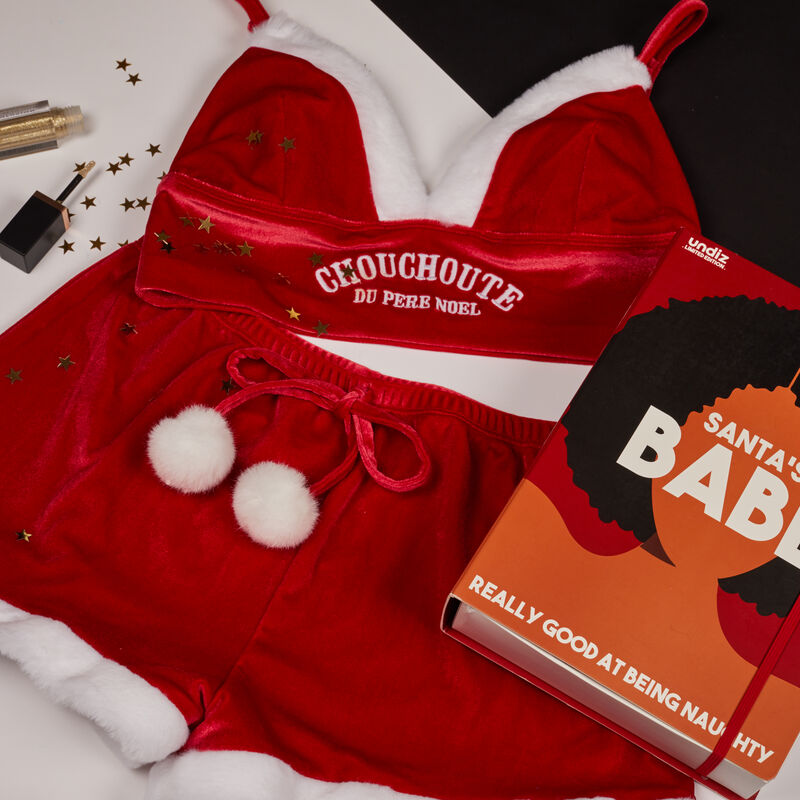 set brassière et short chouchoute du Père Noël - rouge set brassière et short chouchoute du Père Noël - rouge;