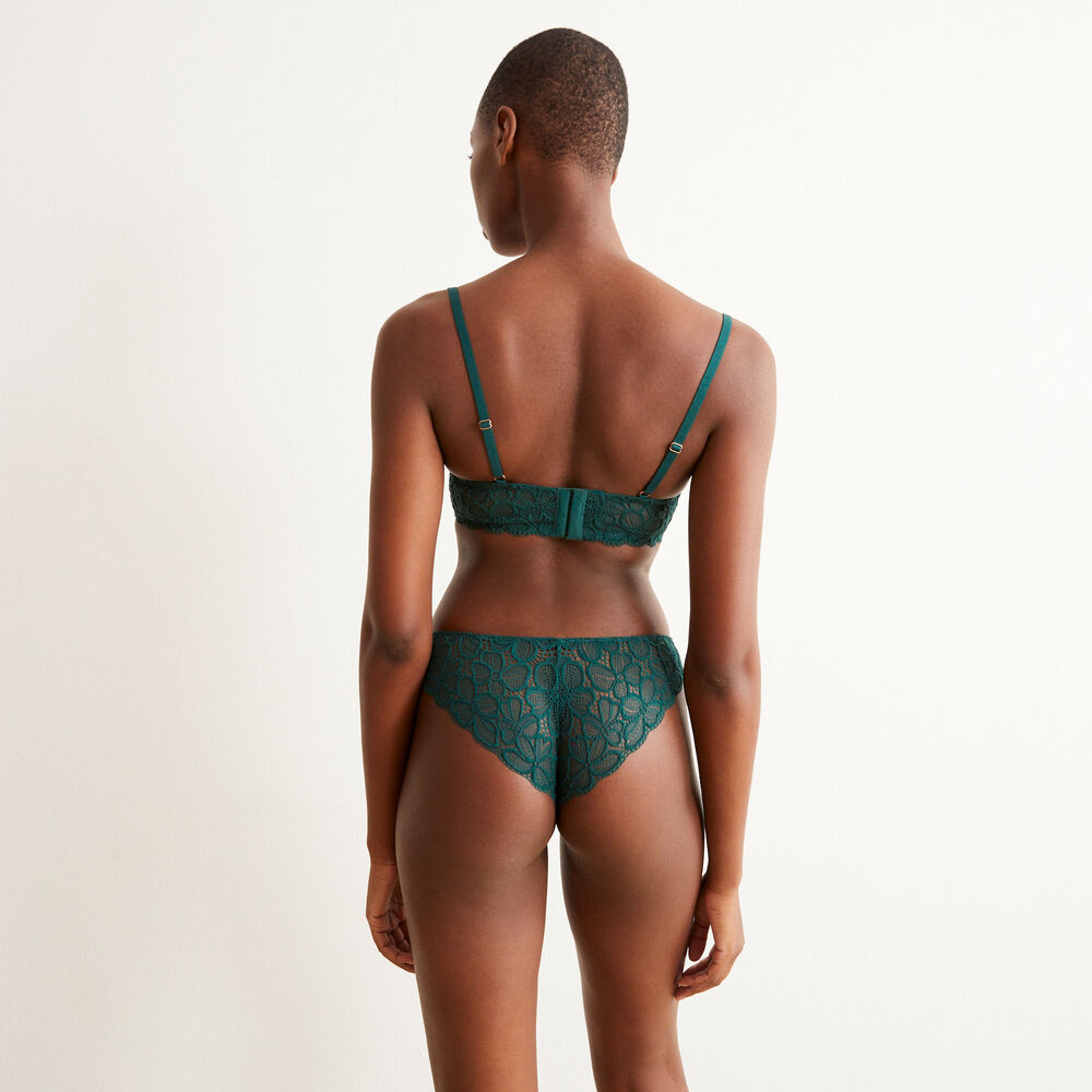 Soutien-gorge bustier ampli à nœud - vert vert.