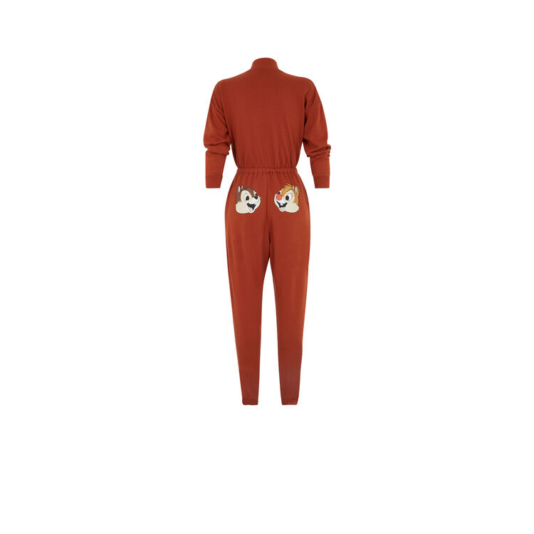 Combi-pantalon à zip tictatiz marron.