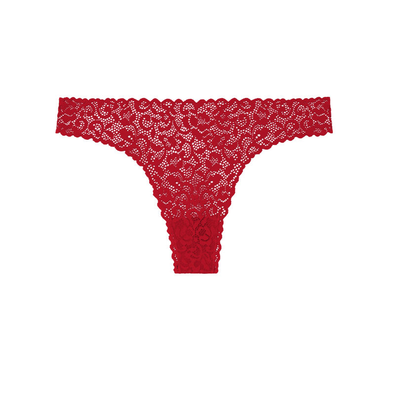 tanga à dentelle fine - rouge tanga à dentelle fine - rouge ;