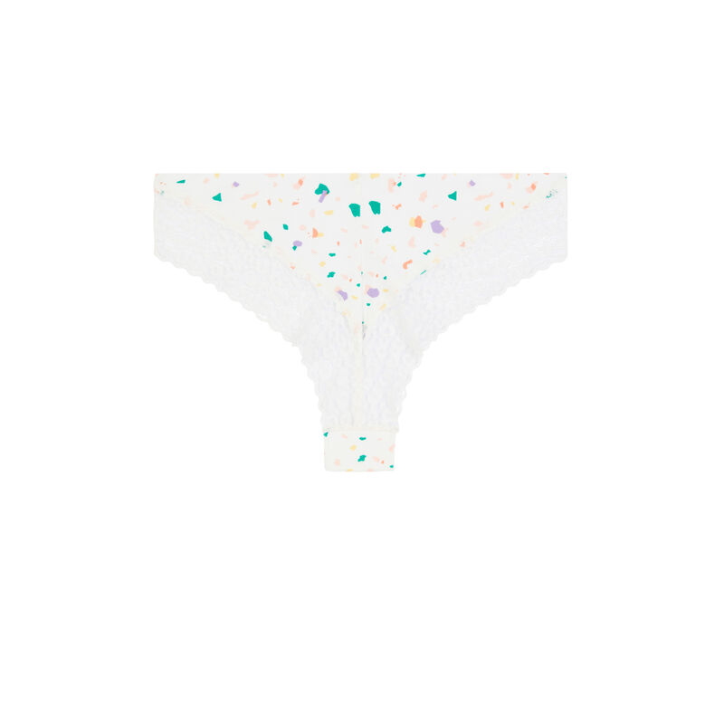 Shorty imprimé confettis - blanc cassé Shorty imprimé confettis - blanc cassé;