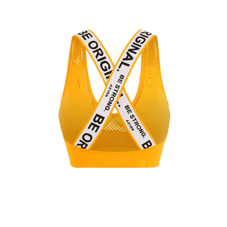 Brassière sport sans coutures activiz jaune.