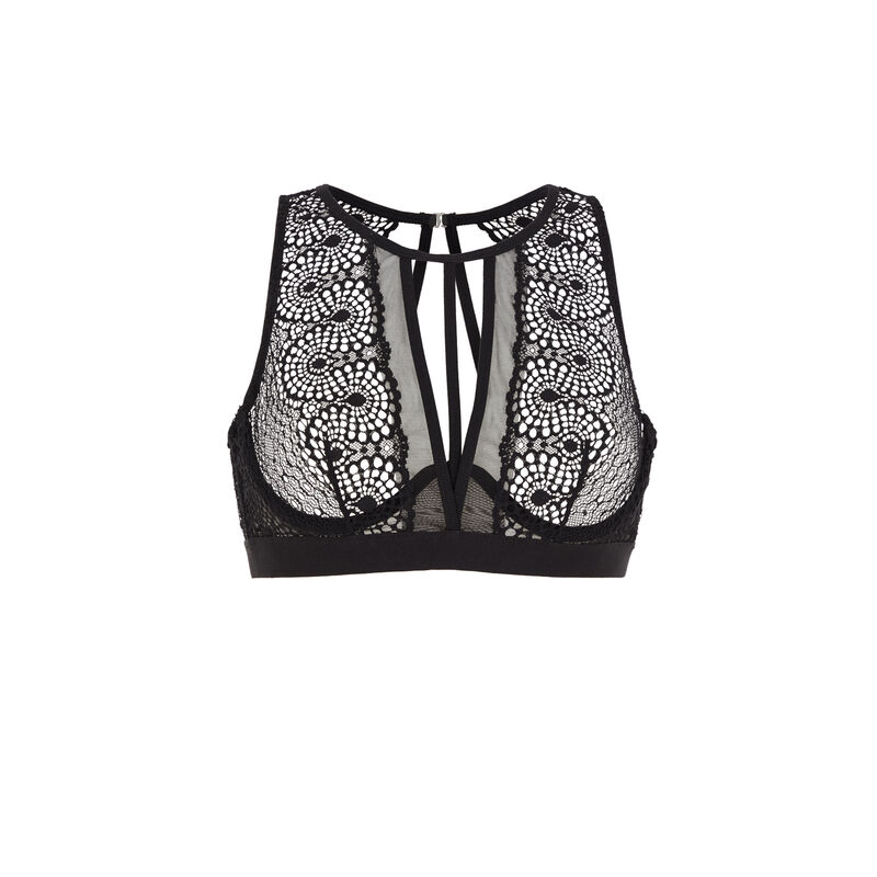 brassière armaturée en dentelle - noir brassière armaturée en dentelle - noir;
