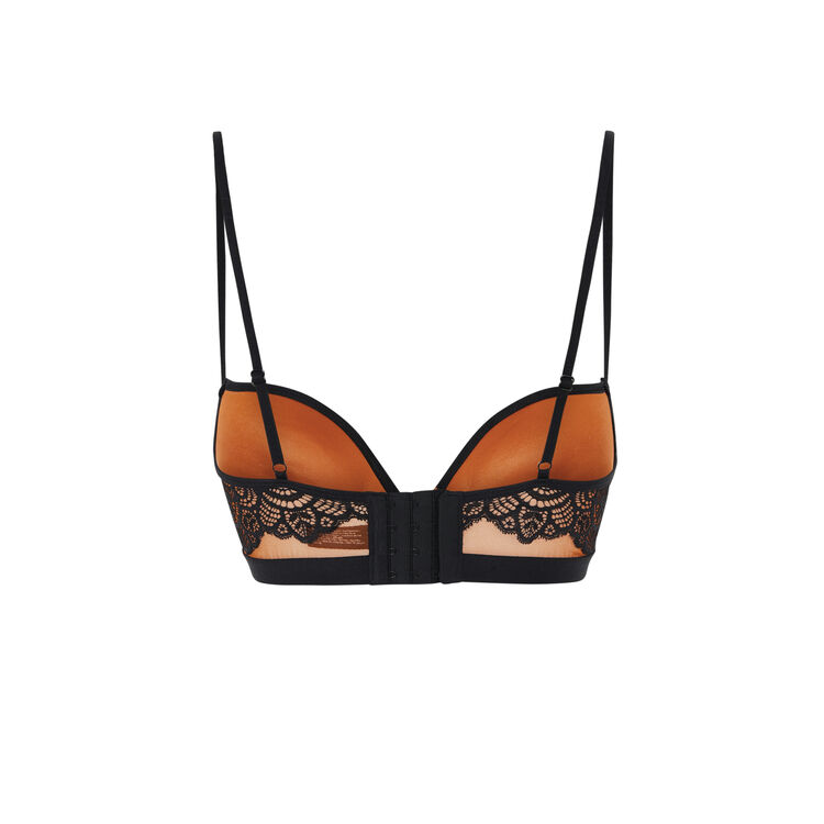 Soutien-gorge bustier push tulle/dentelle vivianiz brique.