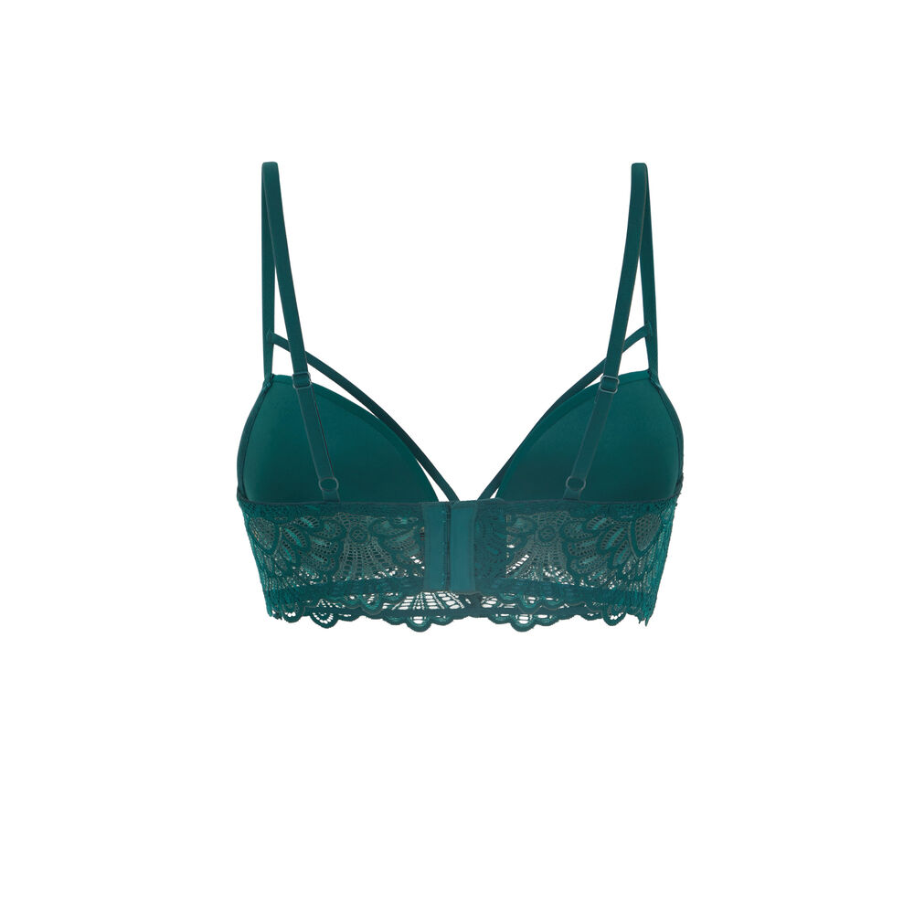 Soutien-gorge push-up liens croisés - vert vert.