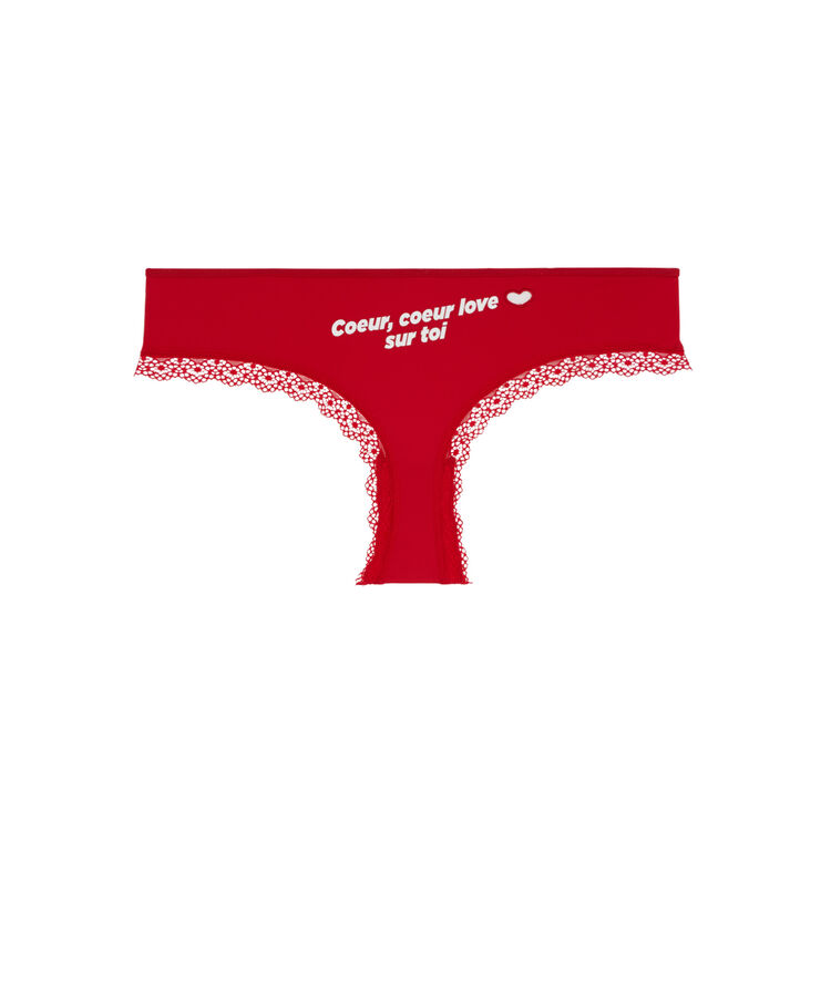 Shorty en micro à message bigloviz rouge.