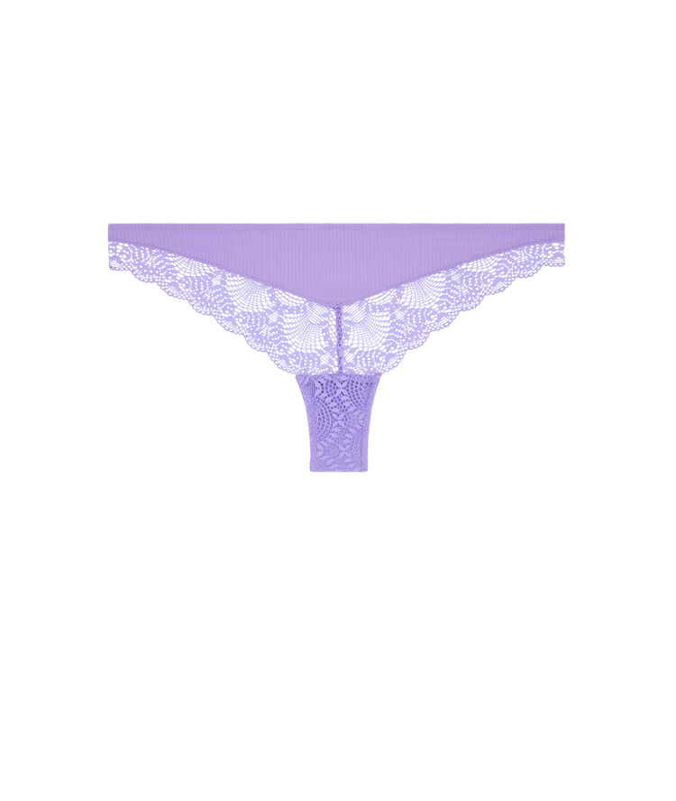Tanga micro/dentelle microribiz lavande.