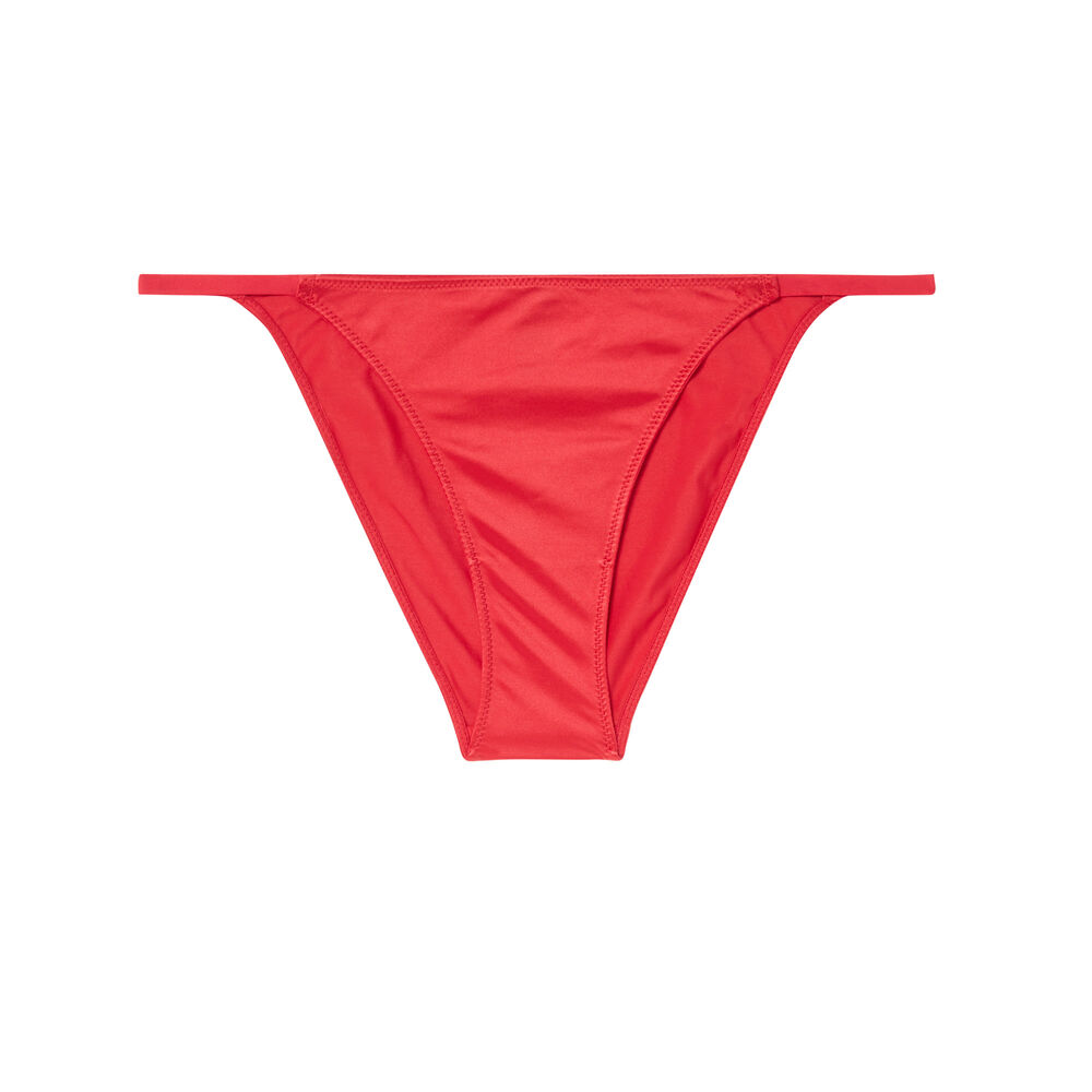 Culotte uni en micro - rouge rouge.