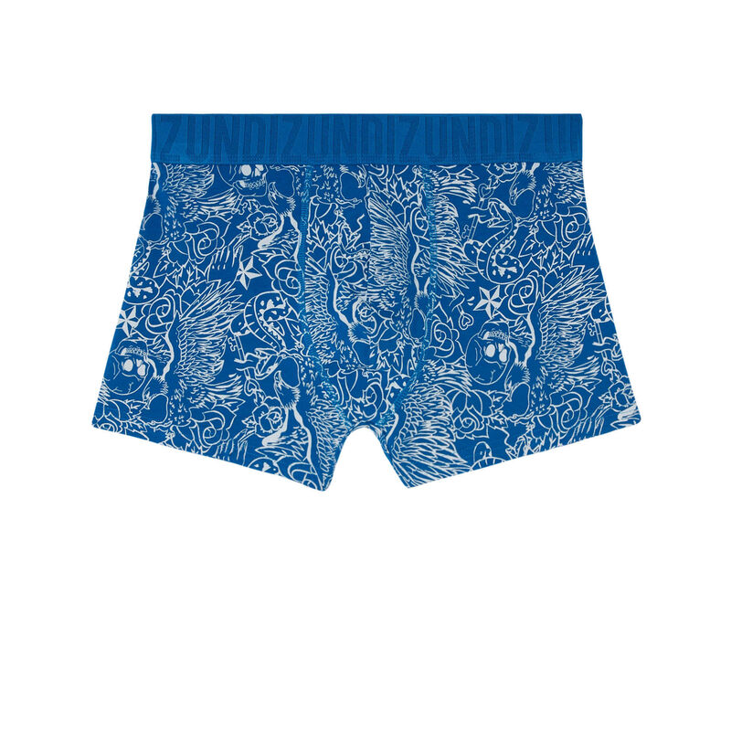 boxer à motifs effet tattoo - bleu boxer à motifs effet tattoo - bleu ;