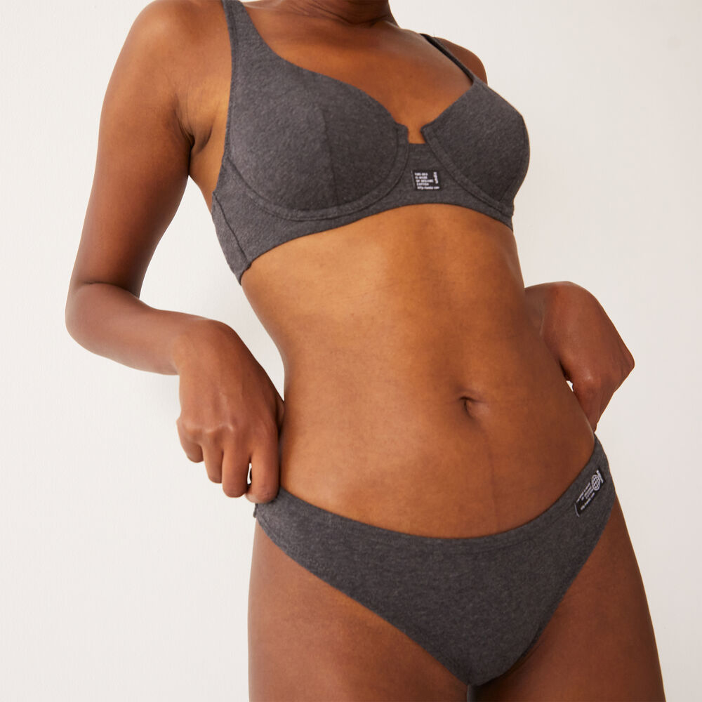 Soutien-gorge brassière à message wecare - gris gris.