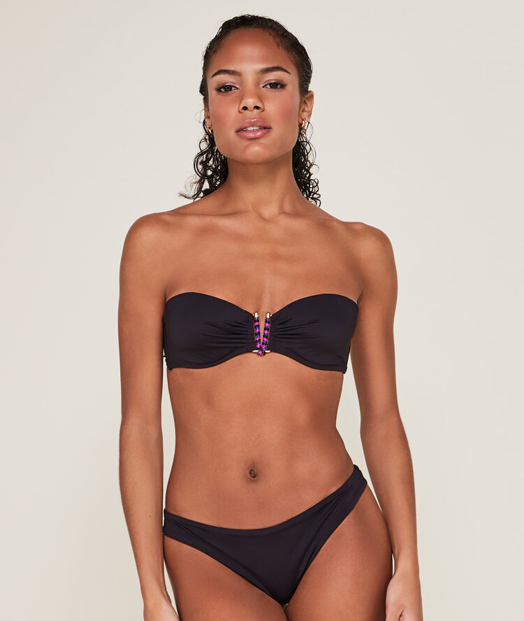 Bas de maillot de bain tanga pixpearliz noir.