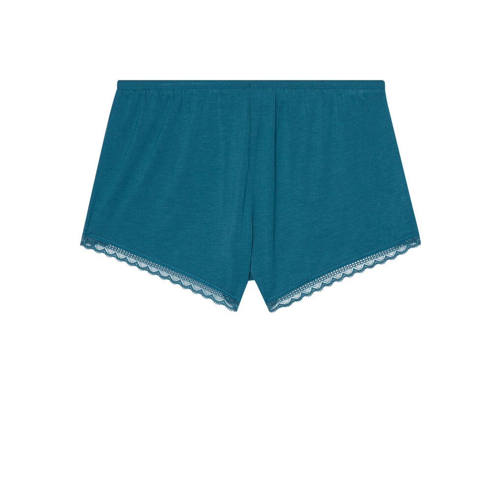 Short uni en jersey - bleu bleu.
