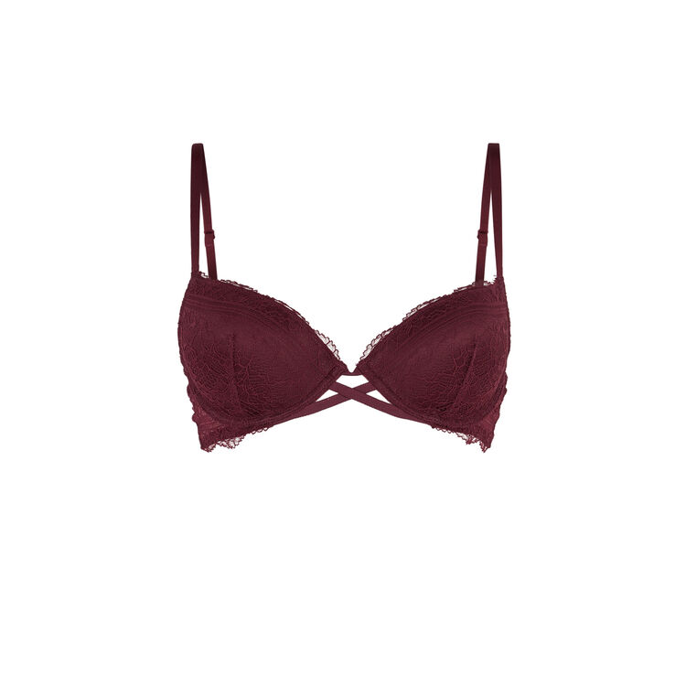 Soutien-gorge push bordeaux everydayiz rouge.