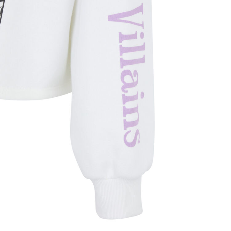Sweat court print les vilaines villainiz blanc.