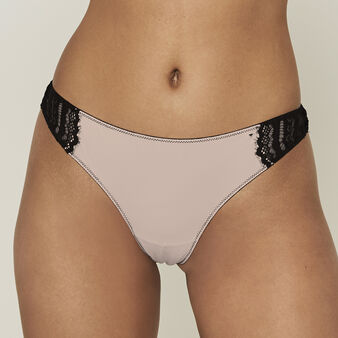 Tanga micro/dentelle pushwaviz vanille.