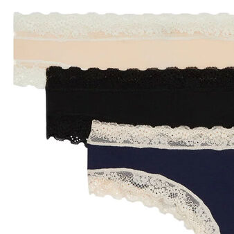 Lot de 3 shorty en coton uni new skinny.