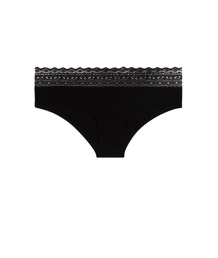 Shorty en coton uni waistiz noir.