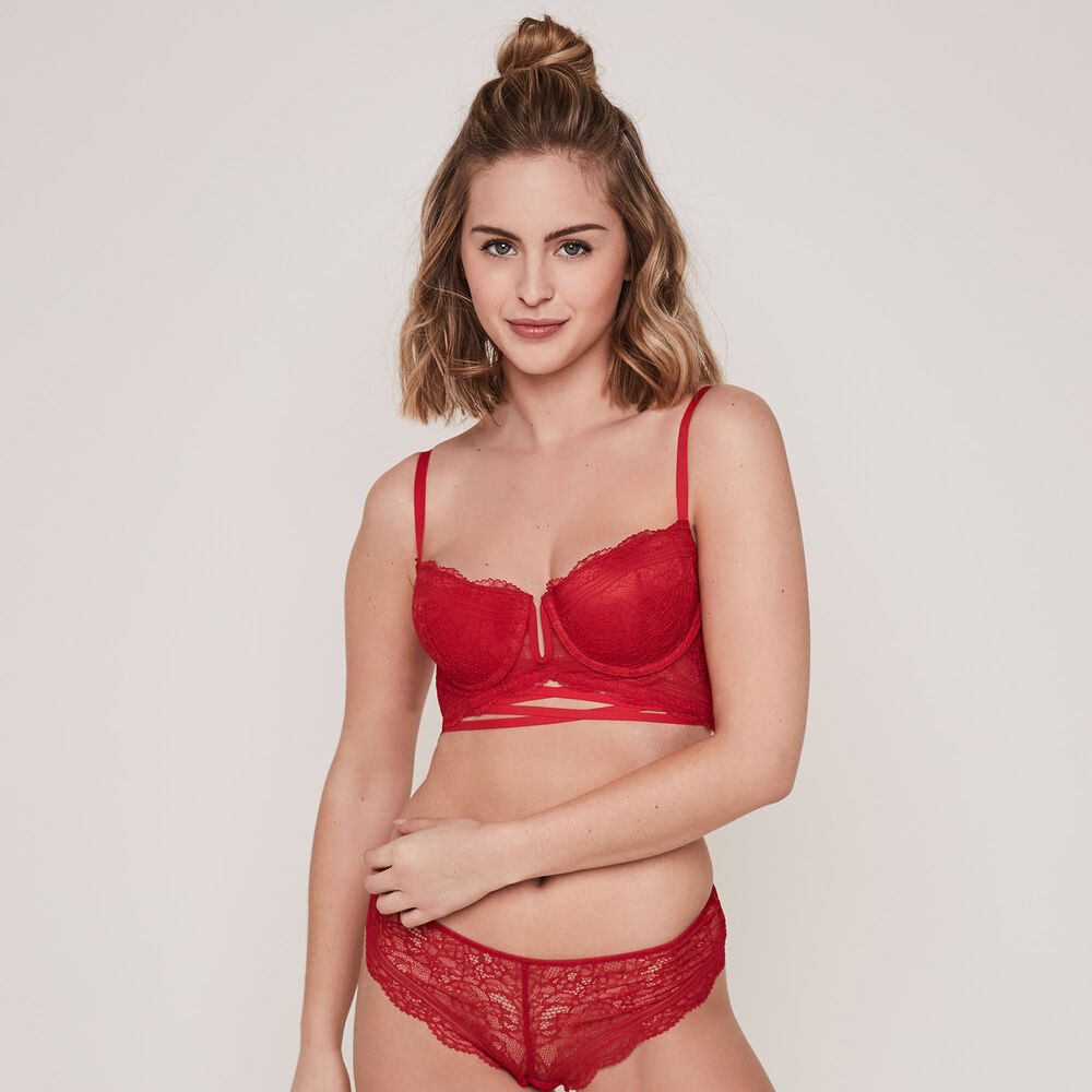 Soutien-gorge ampli bustier everydayiz rouge.
