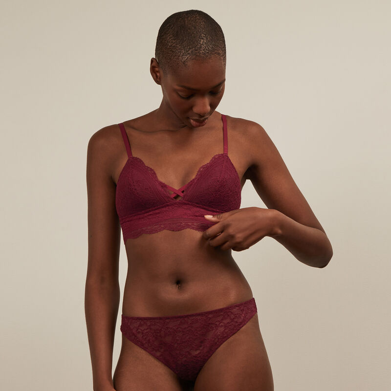 Soutien-gorge triangle sans armatures - bordeaux Soutien-gorge triangle sans armatures - bordeaux;