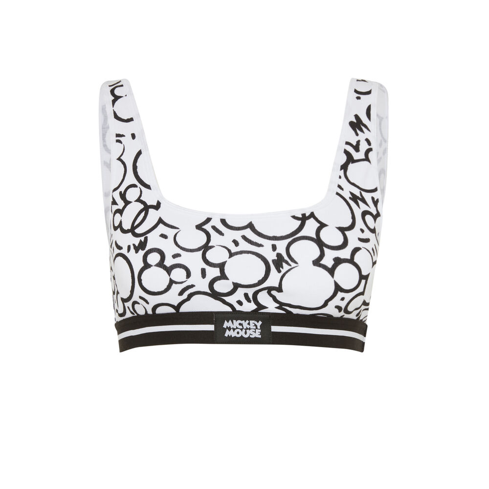 Brassière à imprimés têtes de mickey - noir noir.