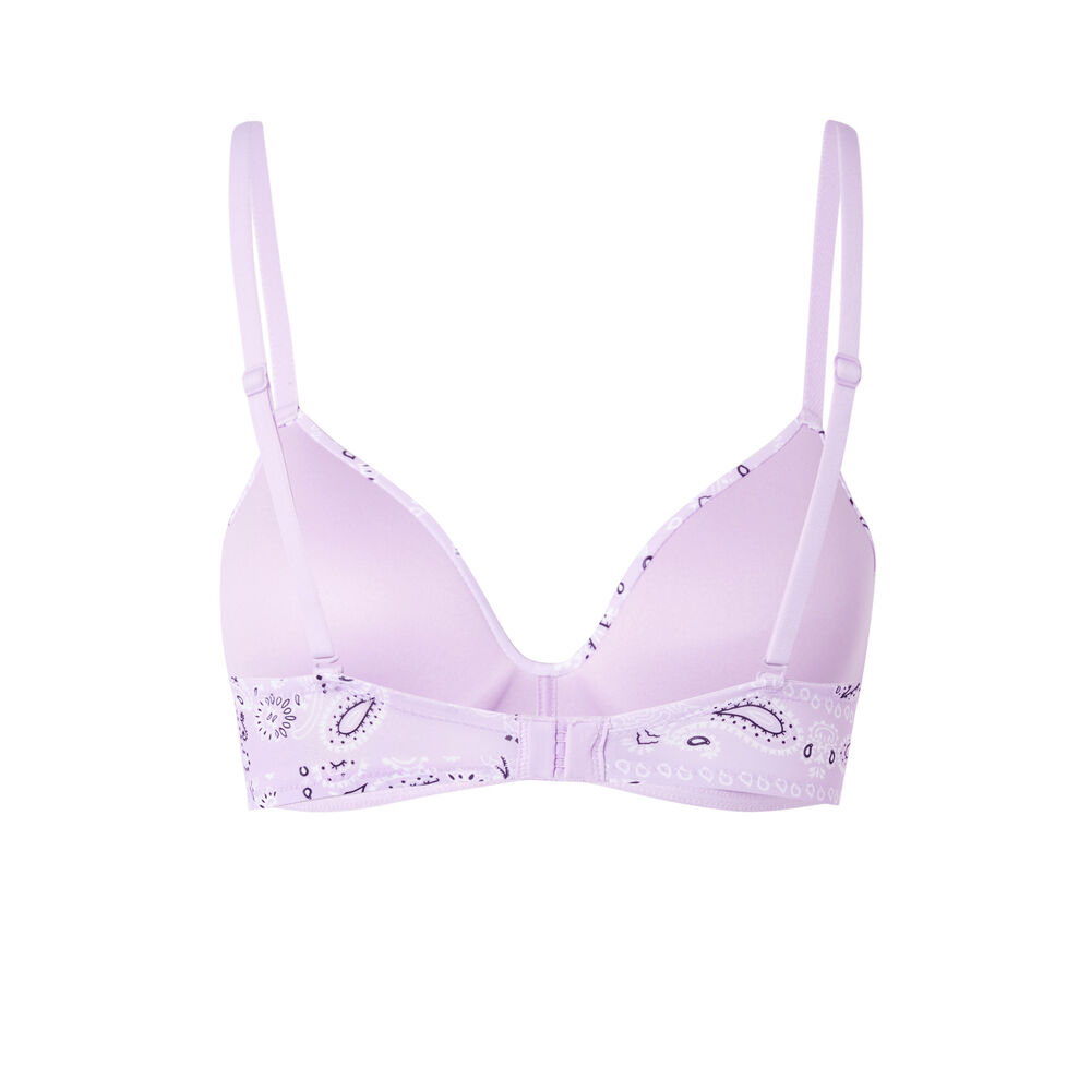 Soutien-gorge micro ampli à motif bandana - lilas violet.
