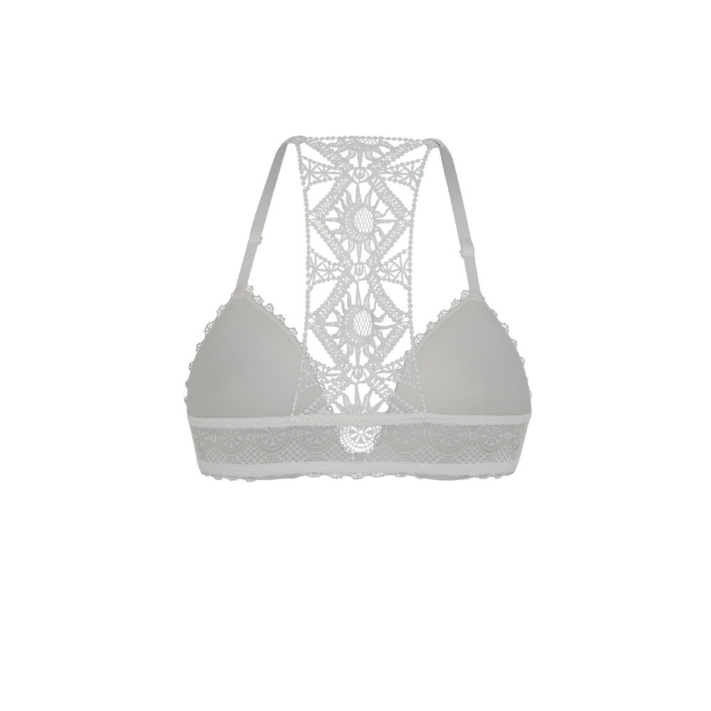 Soutien-gorge ampli satiné - blanc cassé blanc.