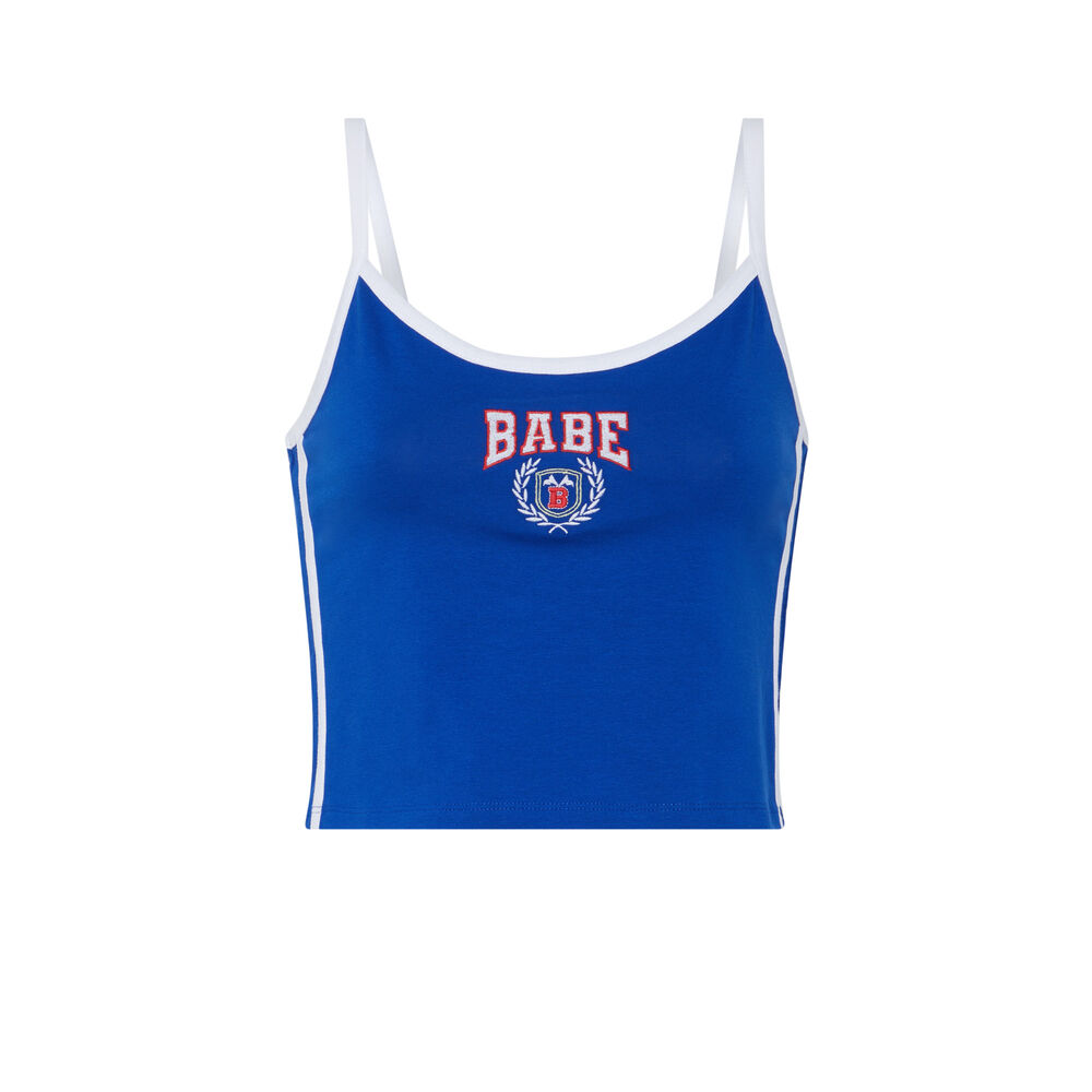 Débardeur babe à bretelles - bleu bleu.