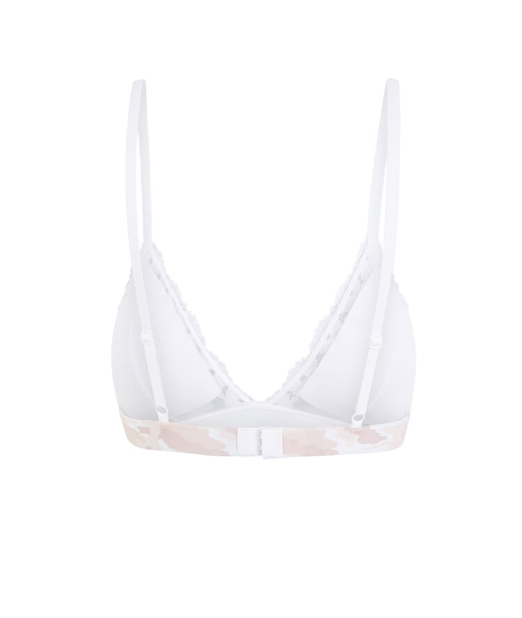Soutien-gorge triangle dentelle detail camo coloramadiz blanc.
