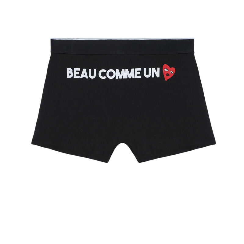 boxer à imprimé beau comme un cœur - noir boxer à imprimé beau comme un cœur - noir;
