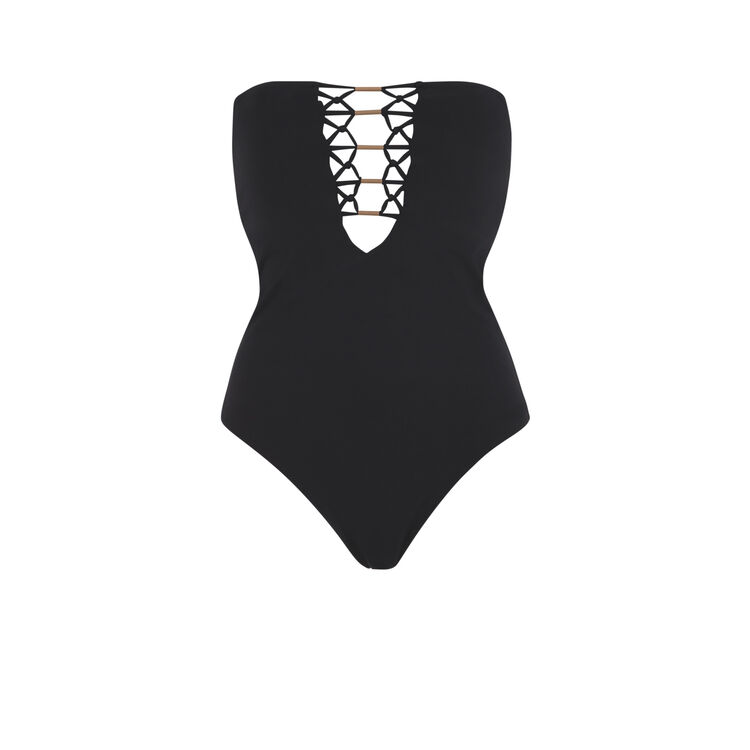 Maillot de bain une pièce noir afrotubiz black.