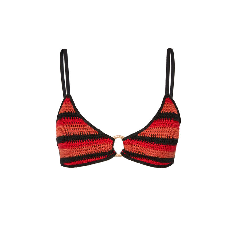 haut de maillot de bain brassière à rayures - kaki haut de maillot de bain brassière à rayures - kaki;