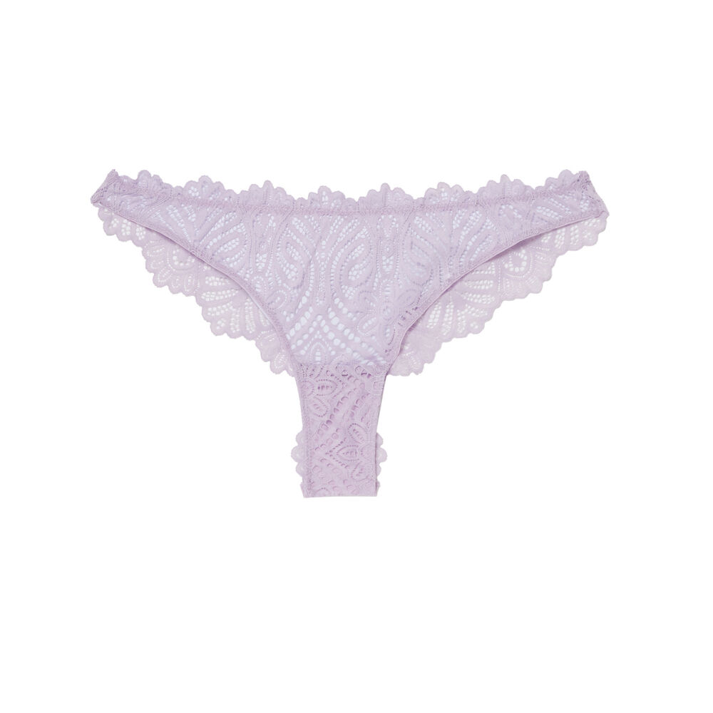 Tanga détail lien - lilas violet.