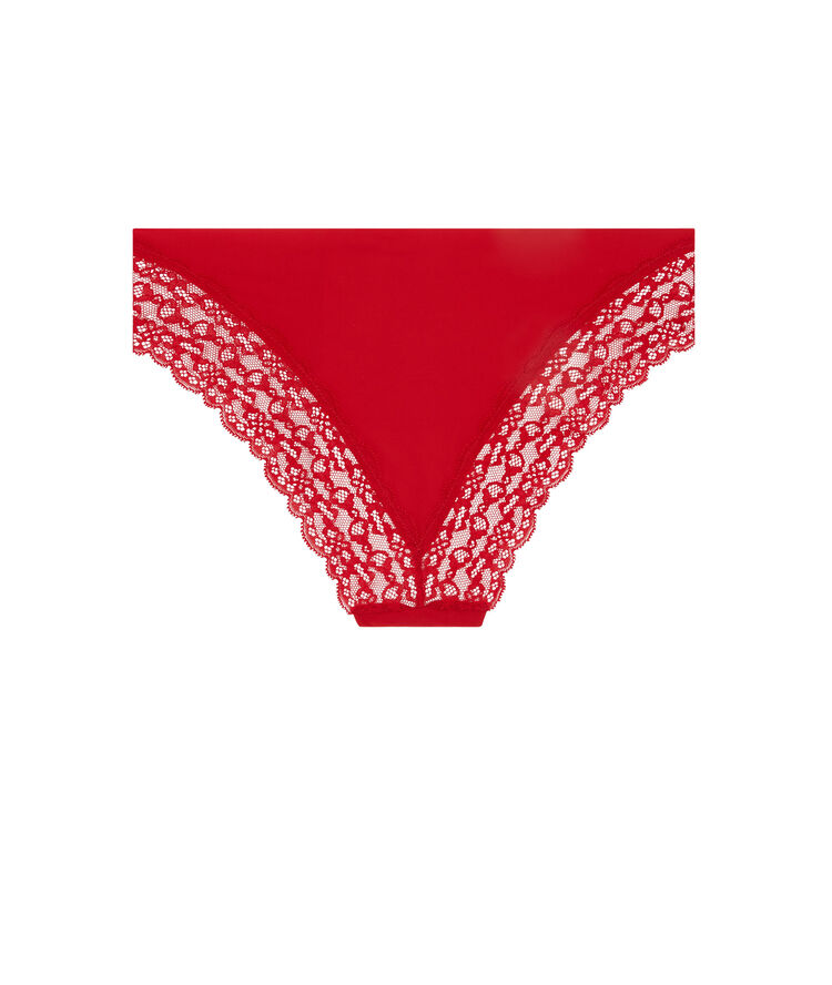 Culotte en micro à message embalemoiz rouge.
