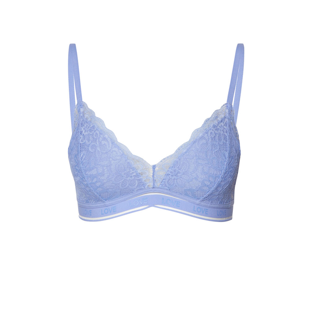 Soutien-gorge brassière sans armatures - bleu ciel bleu.
