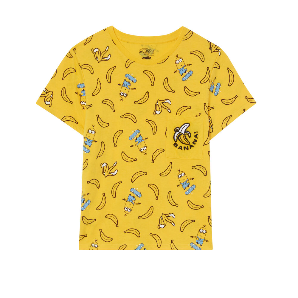 Top les minions à motifs bananes - jaune jaune.